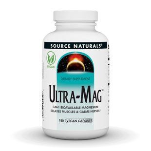 Комплекс магнію та вітаміну B6 Source Naturals Ultra-Mag, харчова добавка, 180 вегетаріанських капсул 2023-10-3286 фото