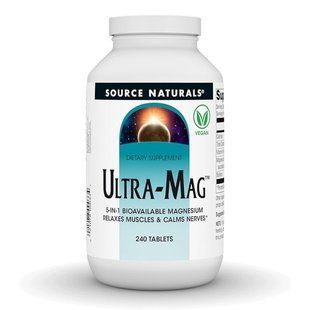 Комплекс магнію та вітаміну B6 Source Naturals Ultra-Mag, харчова добавка, 240 таблеток 2022-10-1303 фото