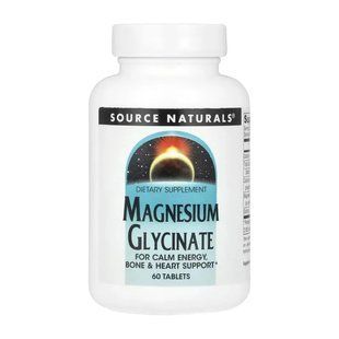 Магній гліцинат Source Naturals Magnesium Glycinate, харчова добавка, 60 таблеток 2023-10-4632 фото